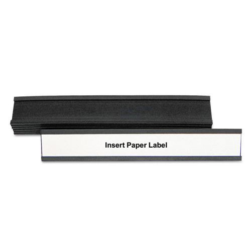 Magnetic Card Holders, 6&#034;w x 1&#034;h, Black, 10/Pack