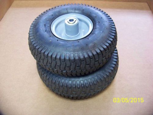 2  pneumatic wheels, 9-3/4&#034;x 2-3/4&#034;, double ball baering hubs for sale