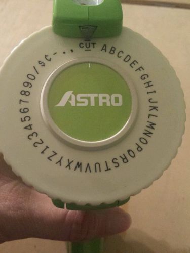 Vintage green ASTRO label maker with red label inside. Works!