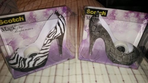 scotch tape dispenser zebra &amp; snake skin shoe