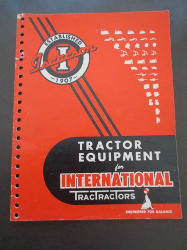Isaacson Tractor Equipment for International Tractors Vintage Sales Brochure