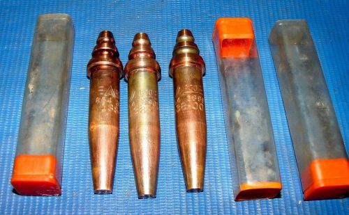 3 AIRCO Acetylene Cutting Torch Tips #854 3803/854 3800  TIPS ARE lightly used