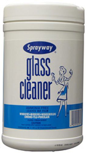 NEW- Package 6 cans of Sprayway Pop Up Glass Cleaner Wipes