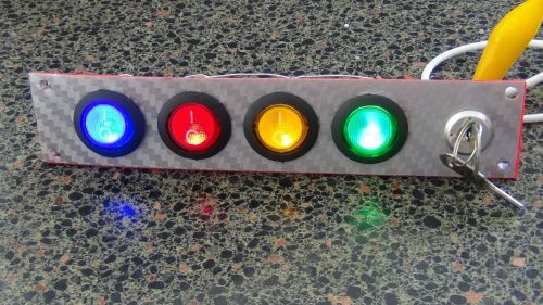 New 4 color switch panel with master key 12 volt 16 AMP auto truck SPST