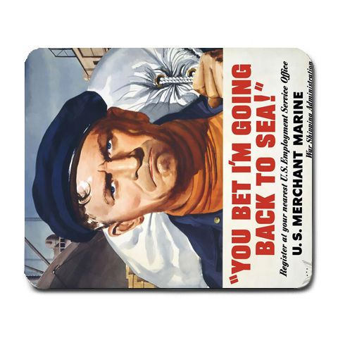 Vintage Merchant Marine Mousepad Mouse Pad