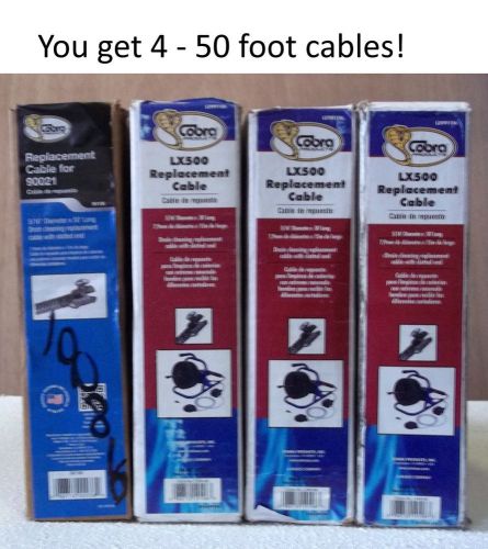Electric Snake Cable, Cobra 5/16-in x 50-ft cable. You get 4!  200 Feet