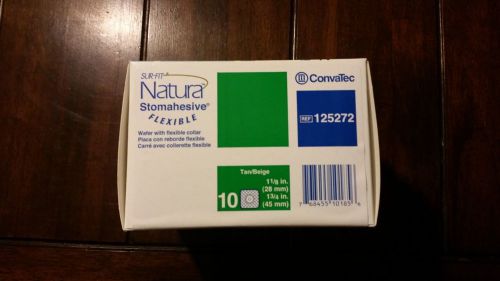 Convatec 125272 sur-fit natura stomahesive skin barrier flexible 1 3/4&#034; box- 10 for sale