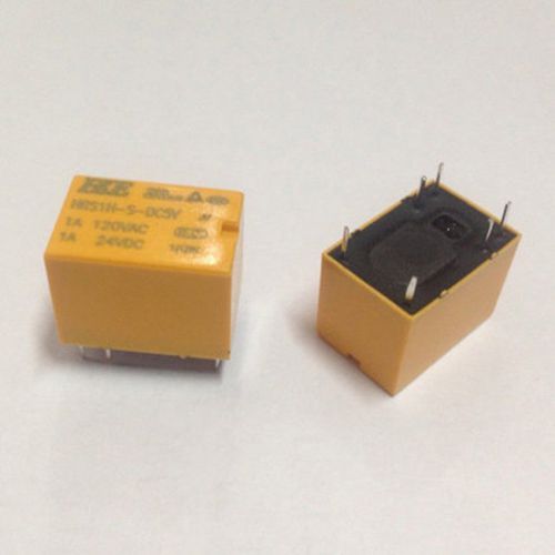 5pcs small size hke relay hrs1h-s-dc5v 4100 6 pin 5v dc coil type electromagnet for sale
