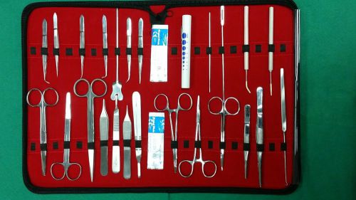 40 pcs biology lab anatomy medical student dissecting kit + scalpel blades #10 for sale