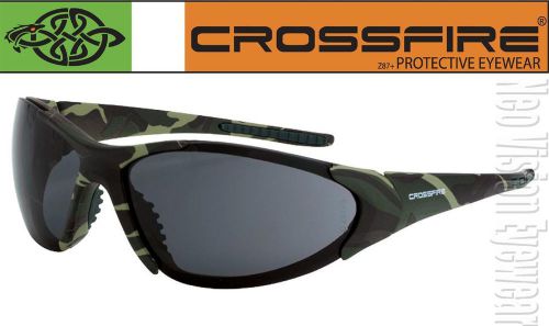 Crossfire Core Camo Military Green Smoke Lens Safety Glasses Sun Hunting Z87+