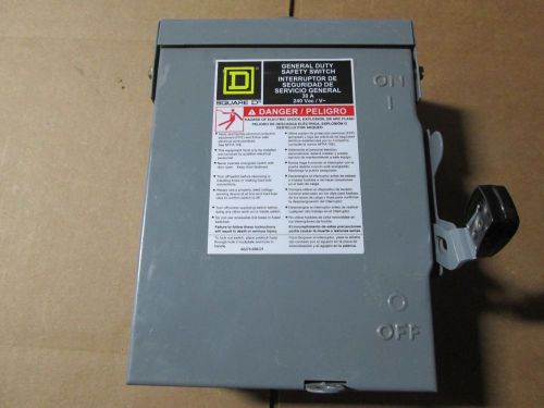 Square D D321NRB 240 Vac 30 Amp Disconnect General Duty Safety Switch