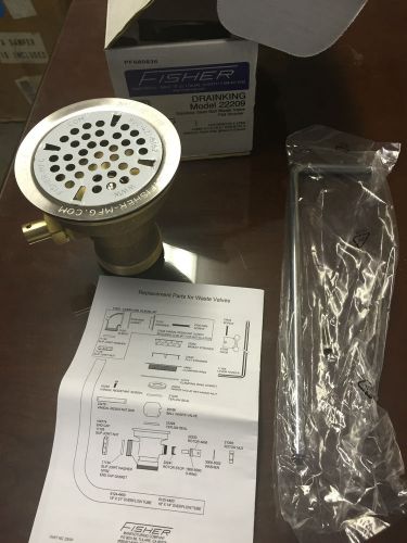 Fisher stainless steel ball waste valve flat strainer 22209 for sale