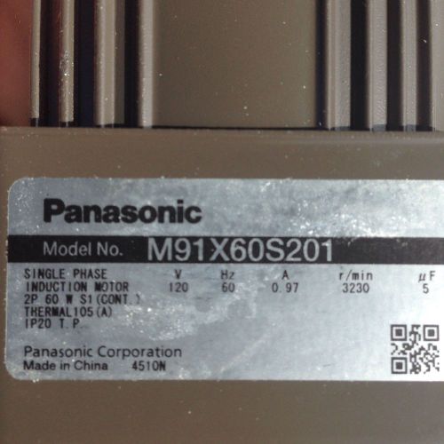 Hoshizaki m91x60s201 ice maker water pump 60w 120v panasonic - new - no reserve for sale