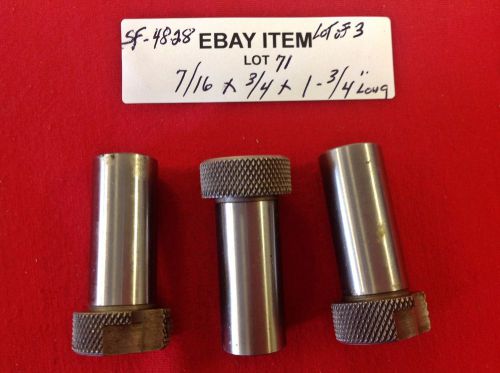 Acme sf-48-28 slip-fixed renewable drill bushings 7/16 x 3/4 x 1-3/4&#034; lot of 3 for sale