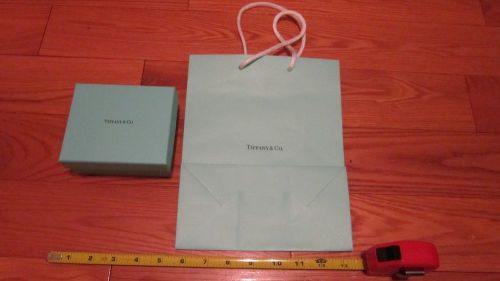 One Tiffany &amp; Co Gift Bag &amp; Box - Med Bag Size 10&#034;H x 8&#034;W X 4&#034; D,Box 5&#034;x4&#034;x2&#034;