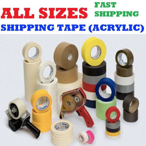 Choose Style BRAND NEW ALL SIZES ACRYLIC TAPE CLEAR TAN BULK SHIPPING SUPPLIES
