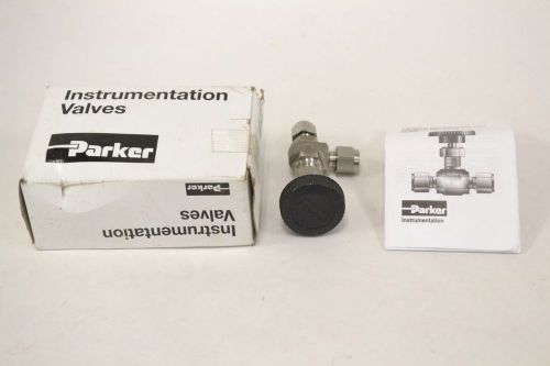 New parker 4za-v4ar-ss stainless threaded 1/8 in npt needle valve b326438 for sale