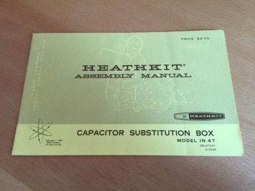 Heathkit Model IN-47 Capacitor Sustitution Box &#034;Manual&#034;  Vintage