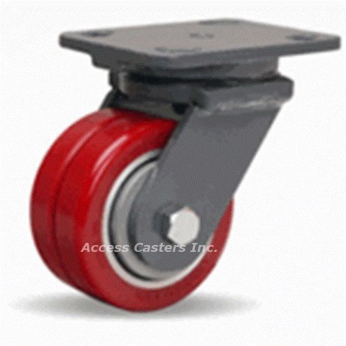 S-wh-4swf 4&#034; x 2&#034; hamilton poly dual wheel swivel plate caster, 800 lbs capacity for sale