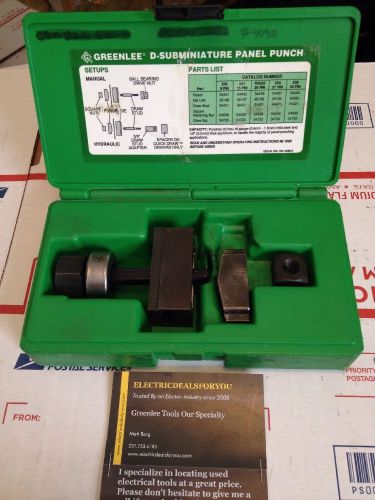 Greenlee RS232 25 Pin Connector D-Subminature Panel Punch RS 232 #4090