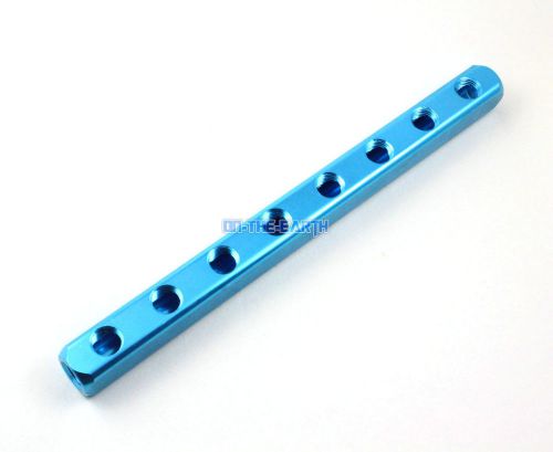 1 pieces 8 way 1/4&#034; bsp 11 ports pneumatic aluminum manifold block splitter for sale