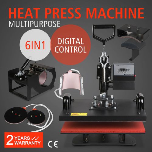 6IN1 HEAT PRESS TRANSFER T-SHIRT SUBLIMATION COFFEE CUP LATTE MUG FACTORY DIRECT
