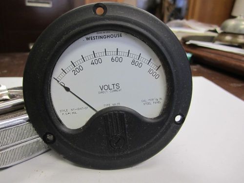Westinghouse Direct Current Volts Gauge TULIP NEEDLE  NX-35 Style NY-13147-37