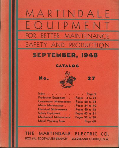 Martindale Electric Co Cleveland Ohio Sept 1948 Catalog No 27 Prices