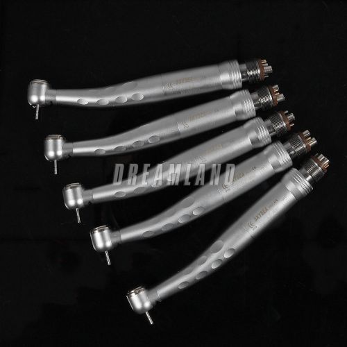 5 pc  dental turbine handpiece fiber optic 6h coupler air turbine high speed led for sale