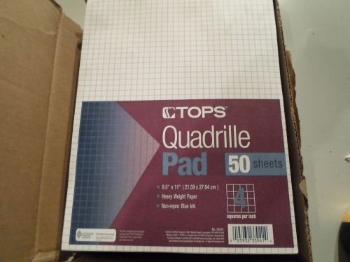 Case of 12 Pads, 50 Sheets Per Pad: Tops 33041 Quadrille Pad, 8-1/2 x 11