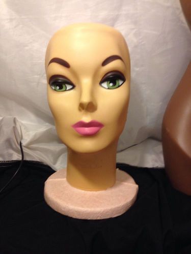 1 Plastic Styrofoam Mannequin Head Female Display For Wig/hat
