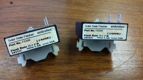 ***LOT OF 2*** ENTRELEC FS324 SOLID STATE FLASHER 24VDC 1.5A Inrush 15A