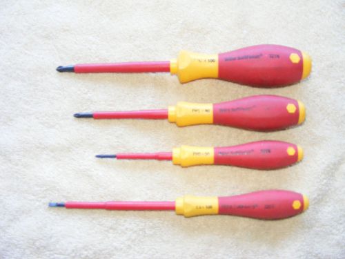 4 wiha insulated screwdrivers good condition