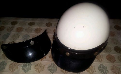 Vintage Seer Police Motorcicle Helmet &amp; Extra Face Shield Super Seer Corp S1602