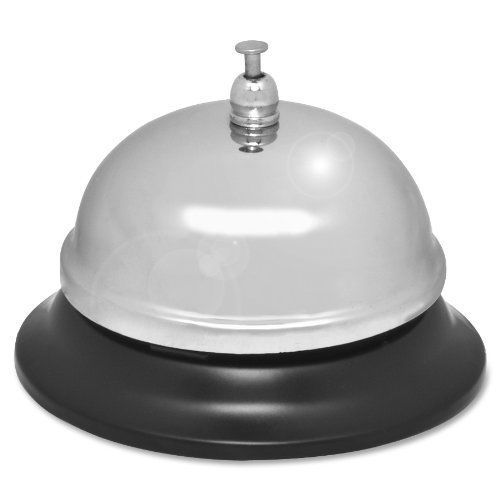 Sparco Nickel Plated Call Bell, 2 3/4-Inch High, 3 3/8-Inch Base, Chrome/Black