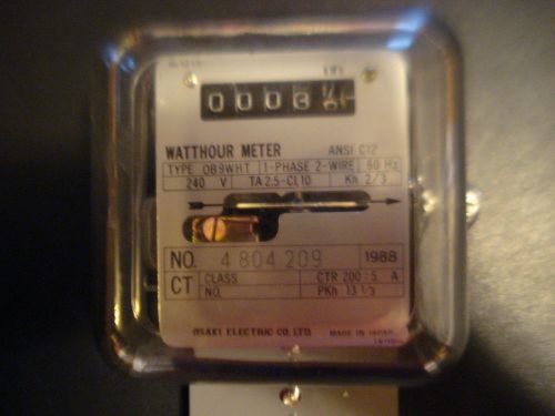 OSAKI ELECTRIC CO. WATTHOUR METER TYPE OB9WHT MADE IN JAPAN