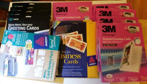 11 sets greeting cards, gift bag, business card for inkjet printer 3m avery ncr for sale