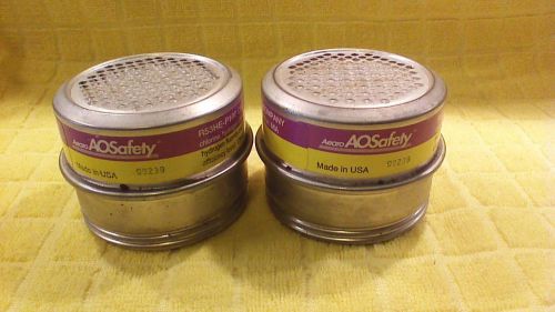 (2) AO Safety R53HE-P100 Organic Vapor Respirator Cartridges ~ One Pair