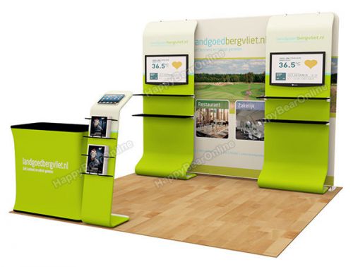 Trade show A8 Display booth package 10ft (TV stand, Display shelves, Header)