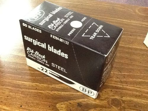 Surgical blade no. 22 rib-back carbon steel -
							
							show original title