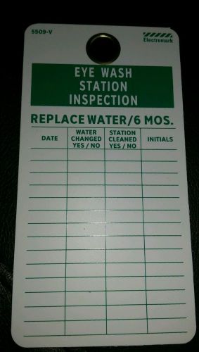 Eye wash station inslection tags for sale