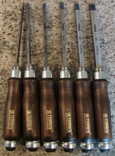 NAREX MORTISE CHISELS 6 PIECE, BRAND NEW