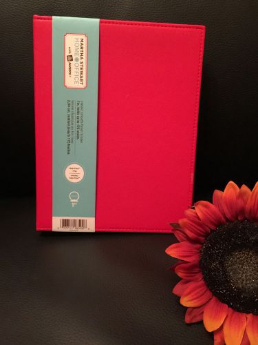 Martha Stewart Classic Smooth Finish Red Small Format 1&#034; Binder New Free Ship