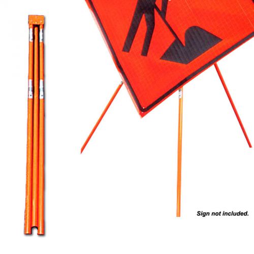 Tripod sign stand hi-vis orange will fit 36&#034; and 48&#034; roll up work signs for sale