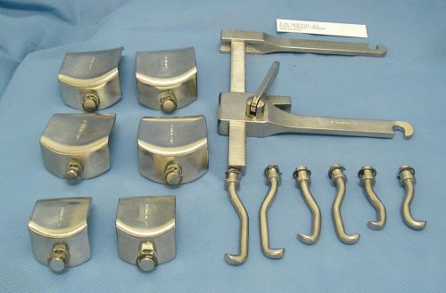Zimmer Downing Retractor Set, Frame + 6 Blades and 6 Hooks, 3065-01