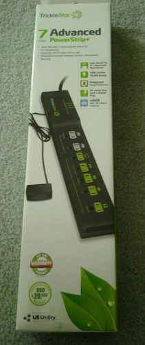 NEW TrickleStar 7 Outlet Advanced PowerStrip+ 1080 Joules 4ft cord Black