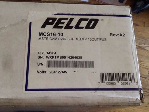 Pelco MCS16-10 Master Camera Power Supply 10 Amp 16 Out Breaker n