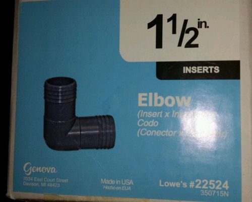 LOT OF 11:  Genova 350715N;   1-1/2&#034; POLY INSERT ELBOWS