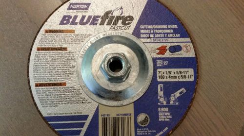 Blue Fire Fast Cut 6 PACK Grinding wheel 7&#034; x 1/8&#034; #43183 St Gobain Norton