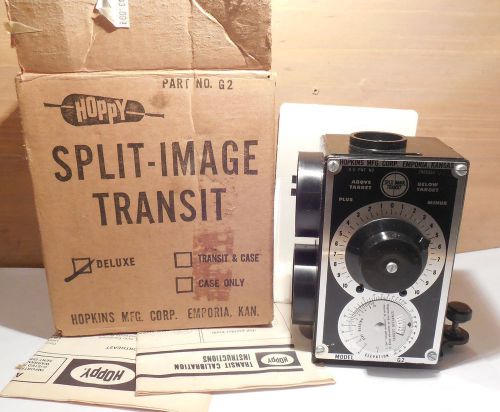 Vintage Hopkins Split Image Transit Level Hoppy Deluxe G2  Box Instructions
